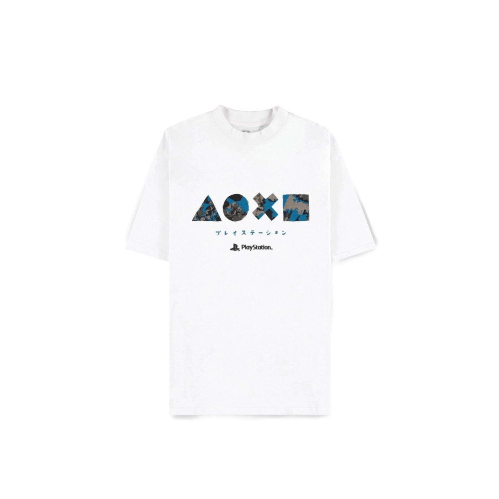 PlayStation - Icons Japan (Loose Fit) Mens Tshirt - White